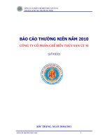 BÁO CÁO THƯỜNG NIÊN NĂM 2010CÔNG TY CỔ PHẦN CHẾ BIẾN THỦY SẢN ÚT XI(UTXICO)