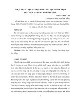 thực trạng dạy và học môn giáo dục chính trị ở trường cao đẳng nghề đà nẵng