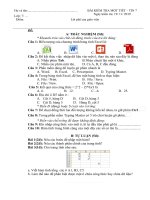 KIỂM TRA 1 TIẾT LÝ THUYẾT HK1