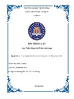 Thảo luận Quản trị tác nghiệp làm thủ tục trả buồng cho các đối tượng khách