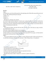 Bộ đề thi chọn HSG môn Hóa học 10 năm 2021 có đáp án Trường THPT Trần Thị Dung