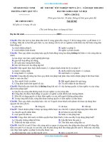 Đề Thi Thử Tốt Nghiệp Môn Công Dân 2021 Có Đáp Án Trường Quế Võ Lần 1