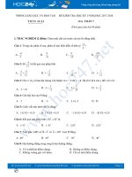 Đề thi HK1 môn Toán 7 năm 2017 Phòng GD&ĐT Tiền Hải có đáp án