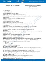 Đề cương ôn tập HK2 năm 2020 môn Hóa học 8 Trường THCS Hoàng Diệu