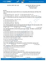 Bộ 5 đề thi thử THPT QG môn Lịch Sử năm 2021 có đáp án Trường THPT Việt Anh