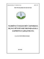 LUẬN án TIẾN sĩ dược học FULL (CND và BC) nghiên cứu bào chế và sinh khả dụng viên nén metronidazol giải phóng tại đại tràng 