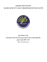 Đề tài lạm phát tại việt nam thực trạng nguyên nhân và biện pháp khắc phục từ năm 2009 2013 