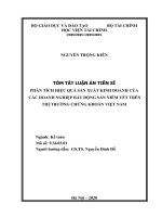 TÓM TẮT LUẬN ÁN TIẾN SĨ: PHÂN TÍCH HIỆU QUẢ SẢN XUẤT KINH DOANH CỦA CÁC DOANH NGHIỆP BẤT ĐỘNG SẢN NIÊM YẾT TRÊN THỊ TRƯỜNG CHỨNG KHOÁN VIỆT NAM