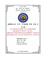 KIỂM TOÁN các KHOẢN mục DOANH THU bán HÀNG và CUNG cấp DỊCH vụ TRONG KIỂM TOÁN báo cáo tài CHÍNH tại CÔNG TY TRÁCH NHIỆM hữu hạn KIỂM TOÁN và kế TOÁN AAC 