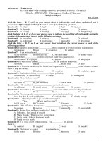 thi thử TN THPT môn tiếng Anh năm 2012