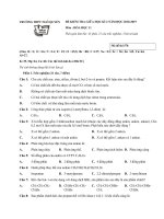 Đề thi giữa học kì 2 lớp 11 môn Hóa học trường THPT Ngô Quyền - Hải Phòng