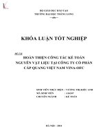 Khóa luận tốt nghiệp hoàn thiện công tác kế toán nguyên vật liệu tại công ty cổ phần cáp quang việt nam VINA OFC 