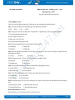 Đề thi HK 1 môn Ngữ văn lớp 9 năm 2017 Sở GD&ĐT Nam Định