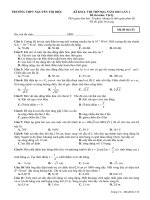 Đề KSCL ôn thi THPT quốc gia môn vật lí năm 2021