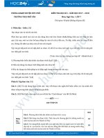 Đề thi HK 1 môn Ngữ văn lớp 7 năm 2017 Trường THCS Phổ Văn