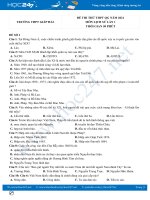 Bộ 5 đề thi thử THPT QG môn Lịch Sử năm 2021 có đáp án Trường THPT Giáp Hải