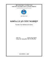 Khóa luận tốt nghiệp Tài chính ngân hàng: Một số giải pháp nâng cao hiệu quả huy động vốn tiền gửi tại ngân hàng Nông nghiệp và phát triển nông thôn Việt Nam – chi nhánh Nam Am –