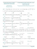 Đề đánh giá chất lượng Toán 12 lần 1 năm 2020 – 2021 trường chuyên KHTN – Hà Nội