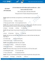 Đề thi thử THPT QG môn GDCD lần 3 - Bộ GD và ĐT