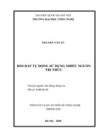 HỎI ĐÁP TỰ ĐỘNG SỬ DỤNG NHIỀU NGUỒN TRI THỨC TÓM TẮT LUẬN ÁN TIẾN SĨ CÔNG NGHỆ THÔNG TIN