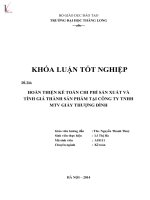Khóa luận tốt nghiệp hoàn thiện kế toán chi phí sản xuất và tính giá thành sản phẩm tại công ty TNHH MTV giầy thượng đình 