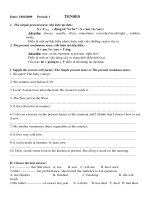 date 1882009 date 1882009 period 1 tenses 1 the simple present tense thì hieän taïi ñôn s vses ñoäng töø “to be” s am is are adverbs always usually often sometimes everydaywe