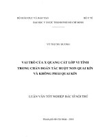 Vai trò của x quang cắt lớp vi tính trong chẩn đoán tắc ruột non quai kín và không phải quai kín 