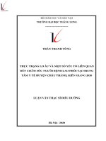 Tóm tắt luận văn thạc sĩ điều dưỡng thực trạng lo âu và một số yếu tố liên quan đến chăm sóc người bệnh lao phổi tại trung tâm y tế huyện châu thành, kiên giang 2020 