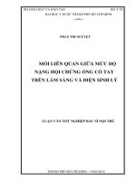 Mối liên quan giữa mức độ nặng hội chứng ống cổ tay trên lâm sàng và điện sinh lý 