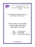 CỤM THIẾT KẾ ĐỒ HỌA QUẢNG CÁO CHO CÔNG TY COMIC VIET TÓM TẮT ĐỒ ÁN TỐT NGHIỆP NGÀNH: THIẾT KẾ ĐỒ HỌA