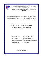 CỤM THIẾT KẾ ĐỒ HỌA QUẢNG CÁO CHO CÔNG TY TNHH NHA KHOA DẠ LAN DENTAL CLINIC TÓM TẮT ĐỒ ÁN TỐT NGHIỆP NGÀNH: THIẾT KẾ ĐỒ HỌA
