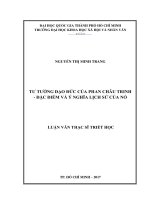 Tư tưởng đạo đức của phân châu trinh   đặc điểm và ý nghĩa lịch sử của nó     