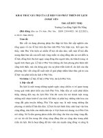 khai thác giá trị của lễ hội vào phát triển du lịch  ở phú yên