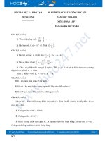 Đề thi HK1 môn Toán 7 năm 2018 Sở GD&ĐT Tiền Giang có đáp án