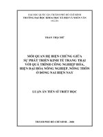 Mối quan hệ biện chứng giữa sự phát triển kinh tế trang trại với quá trình công nghiệp hóa, hiện đại hóa nông nghiệp, nông thôn ở đồng nai hiện nay 