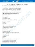 Bộ câu hỏi trắc nghiệm ôn tập về Chất có đáp án môn Hóa học 8