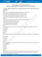 Bài tập luyện tập Chương III môn Hóa học 9 năm 2020 Trường THCS Minh Tiến