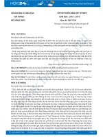 Đề thi vào 10 môn Ngữ văn năm học 2018 Sở GD&ĐT Hải Phòng