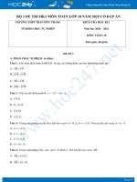 Bộ 2 đề kiểm tra HKI môn Toán 10 năm 2020 có đáp án trường THPT Trần Hữu Trang