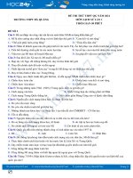 Bộ 5 đề thi thử THPT QG môn Lịch Sử năm 2021 có đáp án Trường THPT Quảng Hà