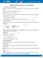 Phương pháp giải bài tập về Polime môn Hóa học 9