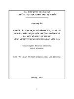NGHIÊN CỨU ỨNG DỤNG MÔ HÌNH CMAQ ĐÁNH GIÁ DỰ BÁO CHẤT LƢỢNG MÔI TRƢỜNG KHÔNG KHÍ MỘT SỐ KV THUỘC VÙNG KINH TẾ TRỌNG ĐIỂM PHÍA BẮC TÓM TẮT LUẬN ÁN TIẾN SĨ