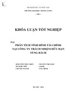 Khóa luận tốt nghiệp phân tích tình hình tài chính tại công ty tùng bách 