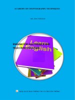 GIÁO TRÌNH TIẾNG ANH CHUYÊN NGÀNH ĐIỆN TỬ VIỄN THÔNG HỌC VIỆN KỸ THUẬT MẬT MÃ