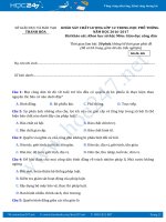 Đề thi học kì 2 môn GDCD 12 - Sở GD và ĐT Thanh Hóa