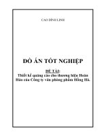 ĐỒ ÁN TỐT NGHIỆP ĐỀ TÀI: Thiết kế quảng cáo cho thƣơng hiệu Hoàn Hảo Cơng ty văn phịng phẩm Hồng Hà