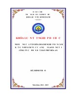 ẢNH HƯỞNG của văn hóa DOANH NGHIỆP đến CAM kết gắn bó làm VIỆC của NGƯỜI LAO ĐỘNG tại CÔNG TY cổ PHẦN dệt MAY PHÚ hòa AN 