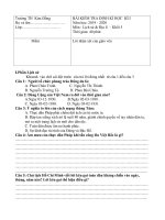 Đề thi học kì 1 môn Lịch sử và Địa lí lớp 5 năm 2019-2020 có đáp án – Trường Tiểu học Kim Đồng