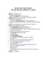 Cach lam trang Web ca nhan tu Violet