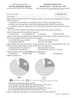 Đề thi học kì 2 môn Địa lí 12 năm 2017-2018 có đáp án – Trường THPT Đoàn Thượng – Mã đề 132